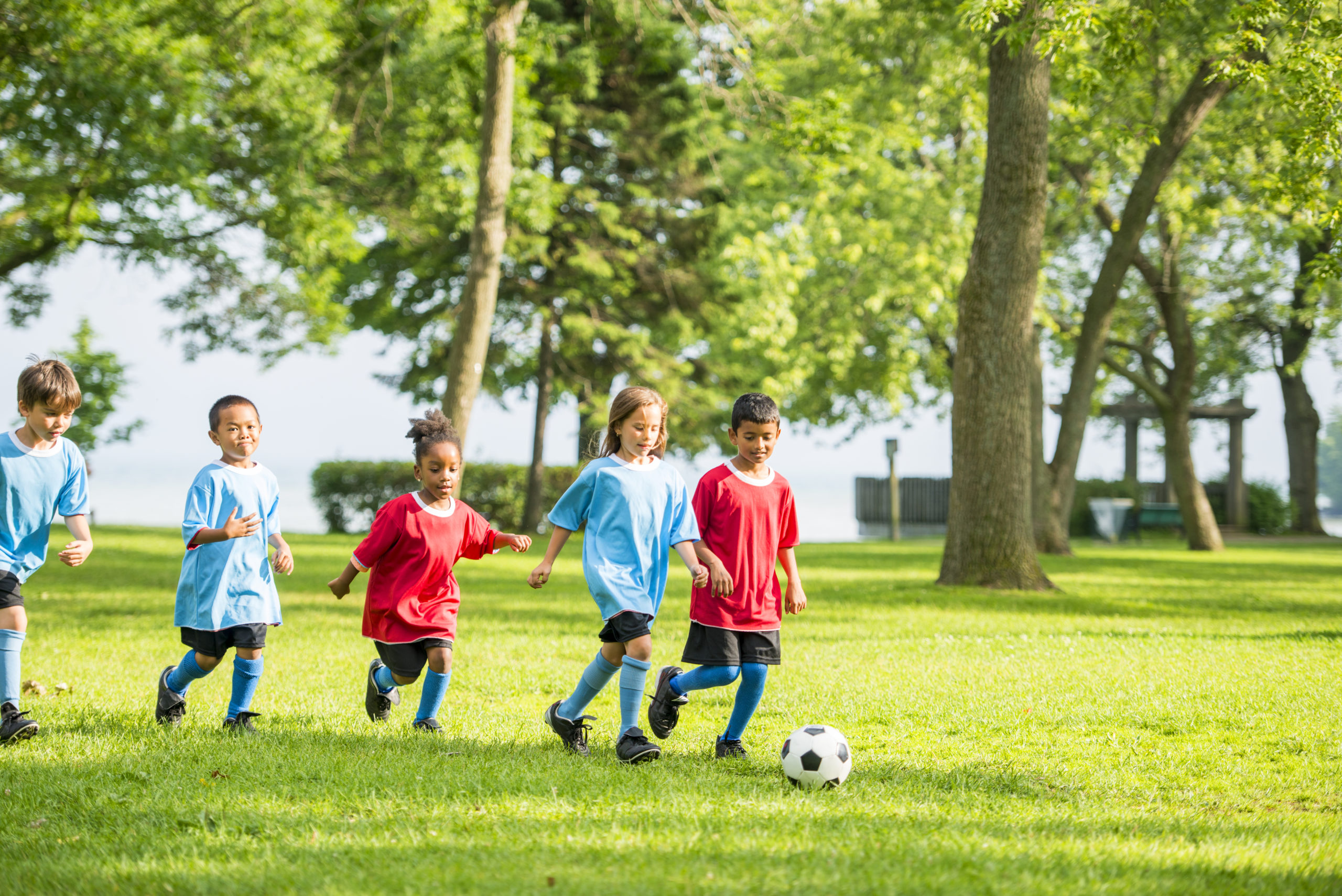 Aula de futebol infantil